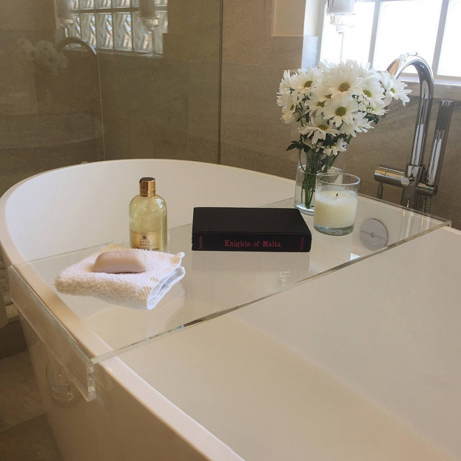 HMR - Acrylic Bathtub Tray in Clear
