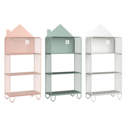 HMR - Pink Kid Bookshelf 2 Tier Metal Storage Bookcase