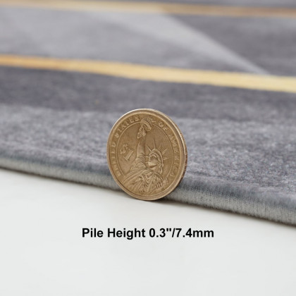 HMR - 2-Pieces Modern Gold Washable Kitchen Runner Mats Non-slip Anti Fatigue Kitchen Rug Set