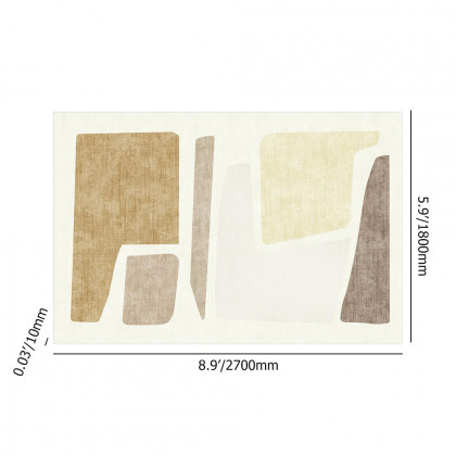 HMR - Modern 6' x 9' Abstract Geometric Faux Cashmere Indoor Area Rug Living Room Bedroom