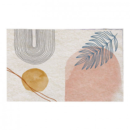 HMR - Modern Non-Slip Soft Bath Mat Set Abstract Bathroom Rugs 16" x 24" & 20" x 32" (2-Pieces)