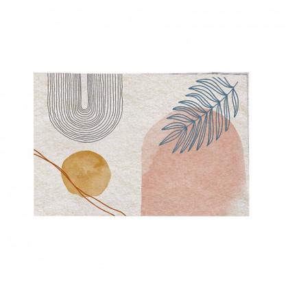 HMR - Modern Non-Slip Soft Bath Mat Set Abstract Bathroom Rugs 16" x 24" & 20" x 32" (2-Pieces)