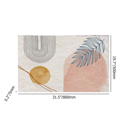 HMR - Modern Non-Slip Soft Bath Mat Set Abstract Bathroom Rugs 16" x 24" & 20" x 32" (2-Pieces)