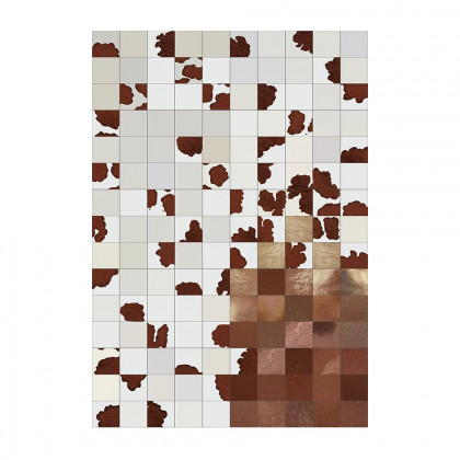 HMR - 5' x 7' Modern Checkered Area Rug Geometric Decorative Carpet for Living Room Bedroom