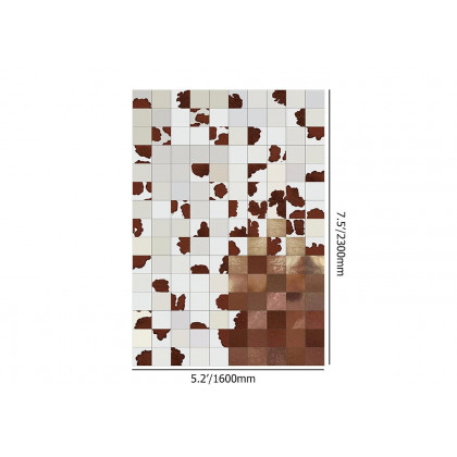 HMR - 5' x 7' Modern Checkered Area Rug Geometric Decorative Carpet for Living Room Bedroom