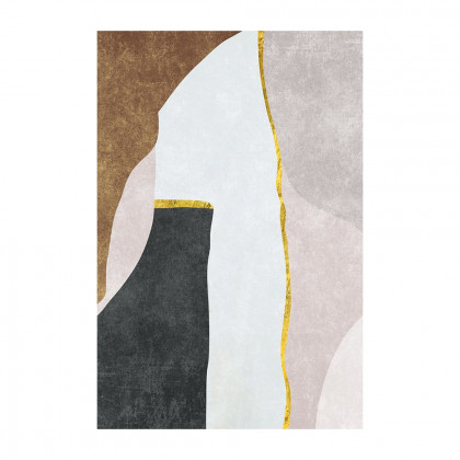 HMR Modern Abstract Geometric Faux Cashmere Indoor Area Rug Living Room Bedroom - 5' x 8'