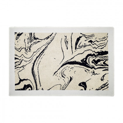 HMR - 2' x 3' Morden Abstract Non-slip Front Door Mat Boucle Entryway Rug Washable Bath Mat