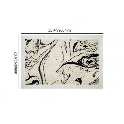 HMR - 2' x 3' Morden Abstract Non-slip Front Door Mat Boucle Entryway Rug Washable Bath Mat