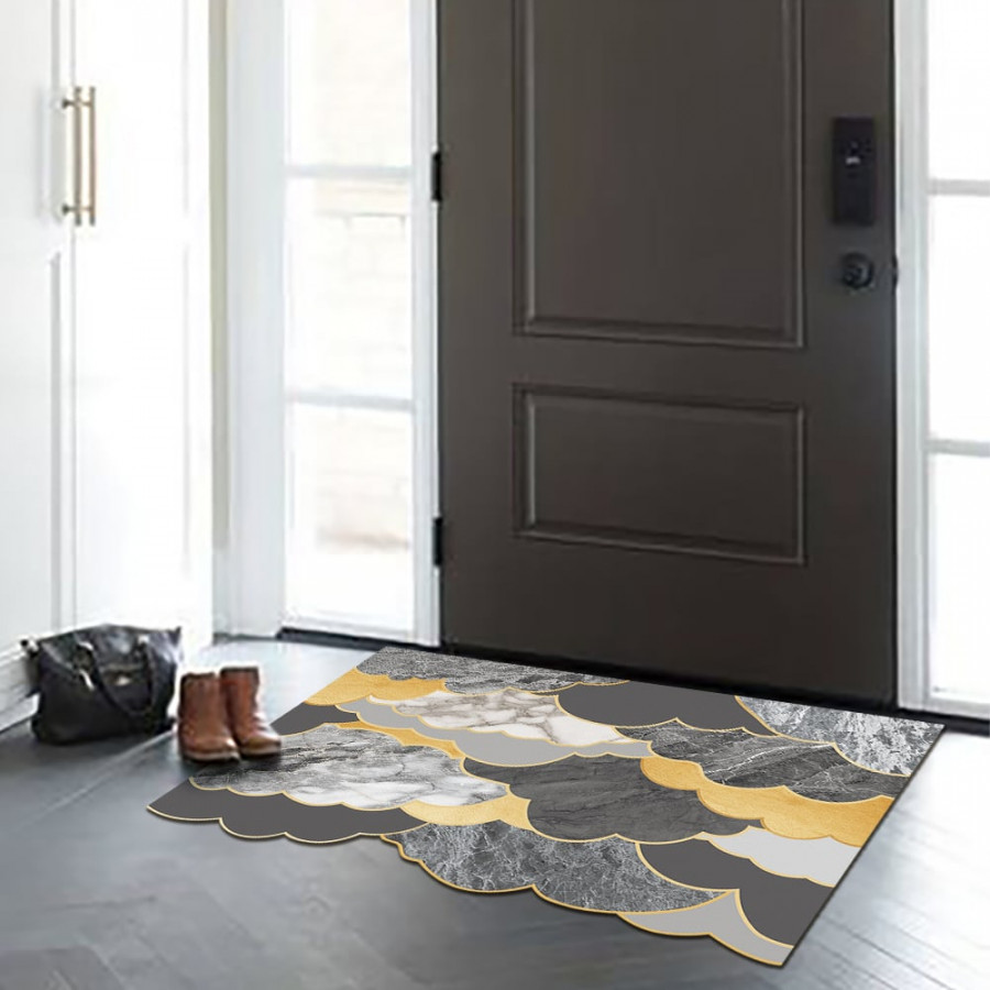 HMR - 2' x 3' Morden Creat Novelty Non-slip Front Door Mat PVC Stain Resistant Entryway Rug