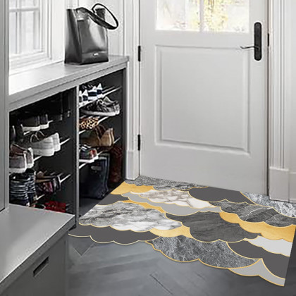 HMR - 2' x 3' Morden Creat Novelty Non-slip Front Door Mat PVC Stain Resistant Entryway Rug