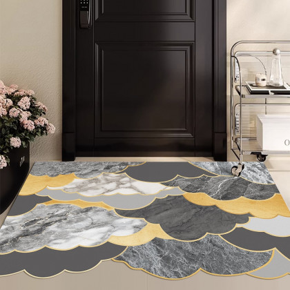 HMR - 2' x 3' Morden Creat Novelty Non-slip Front Door Mat PVC Stain Resistant Entryway Rug
