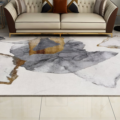 HMR - 3' x 5' Art Deco Faux Cashmere Area Rug with Abstract Pattern Decorative Carpet