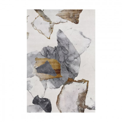 HMR - 3' x 5' Art Deco Faux Cashmere Area Rug with Abstract Pattern Decorative Carpet