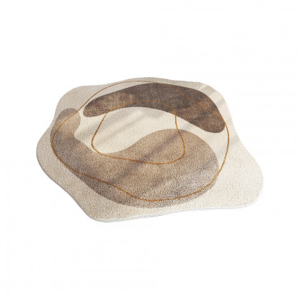 HMR - 3' x 3' Modern Round Faux Cashmere Area Rug Living Room & Bedroom Decorative Carpet