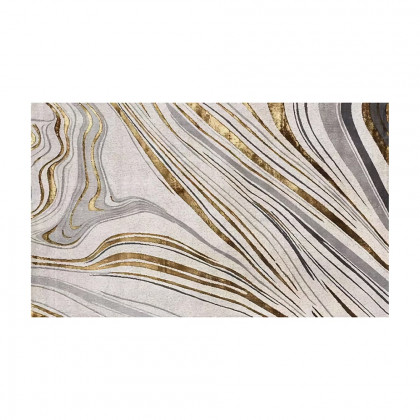 HMR - 5'x 7' Luxury Abstract Art Deco Rug with Marble Pattern Carpet