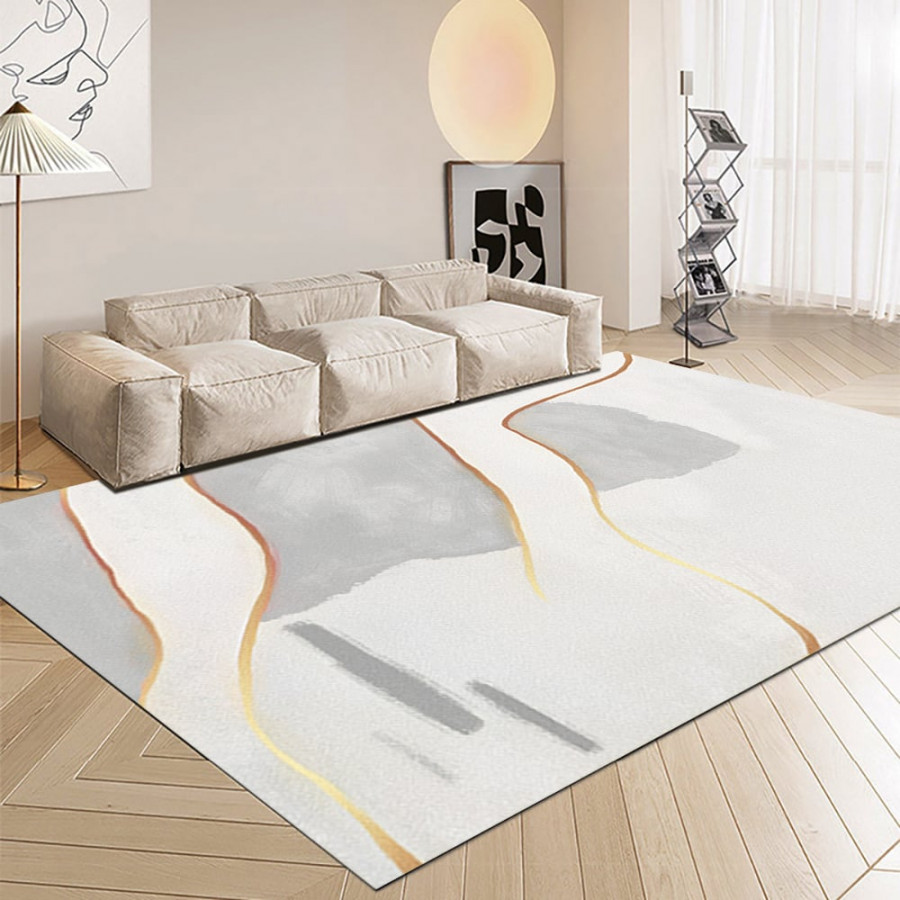 HMR - 6' x 9' Modern Rectangle Nylon Area Rug for Living Room & Bedroom