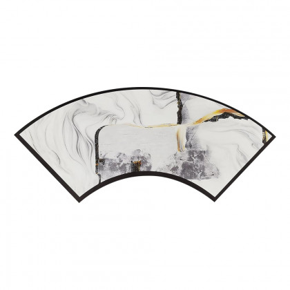 HMR - Curved Abstract Diatom Mud Absorbent Bath Mat Round Shower room Non-slip Rug