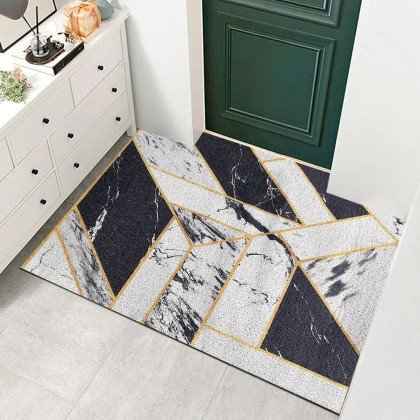 HMR - 2' x 3' Morden Geometry Non-slip Front Door Mat PVC Entryway Rug