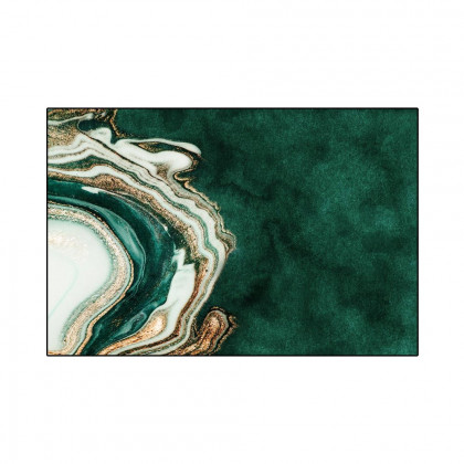 HMR - 3'x 5' Art Deco Green Marble Area Rug Living Room Carpet with Abstract Pattern