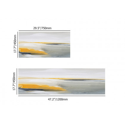 HMR - 2PCS Creative Abstract Oil Painting Kitchen Runner Rug Set Non-slip Kitchen Mat