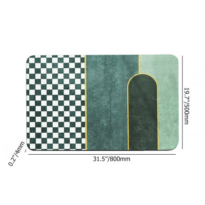 HMR - Modern Geometric Bath Mat Set Abstract Soft Bathroom Rugs 16" x 24" & 20" x 32" (2-Pieces)
