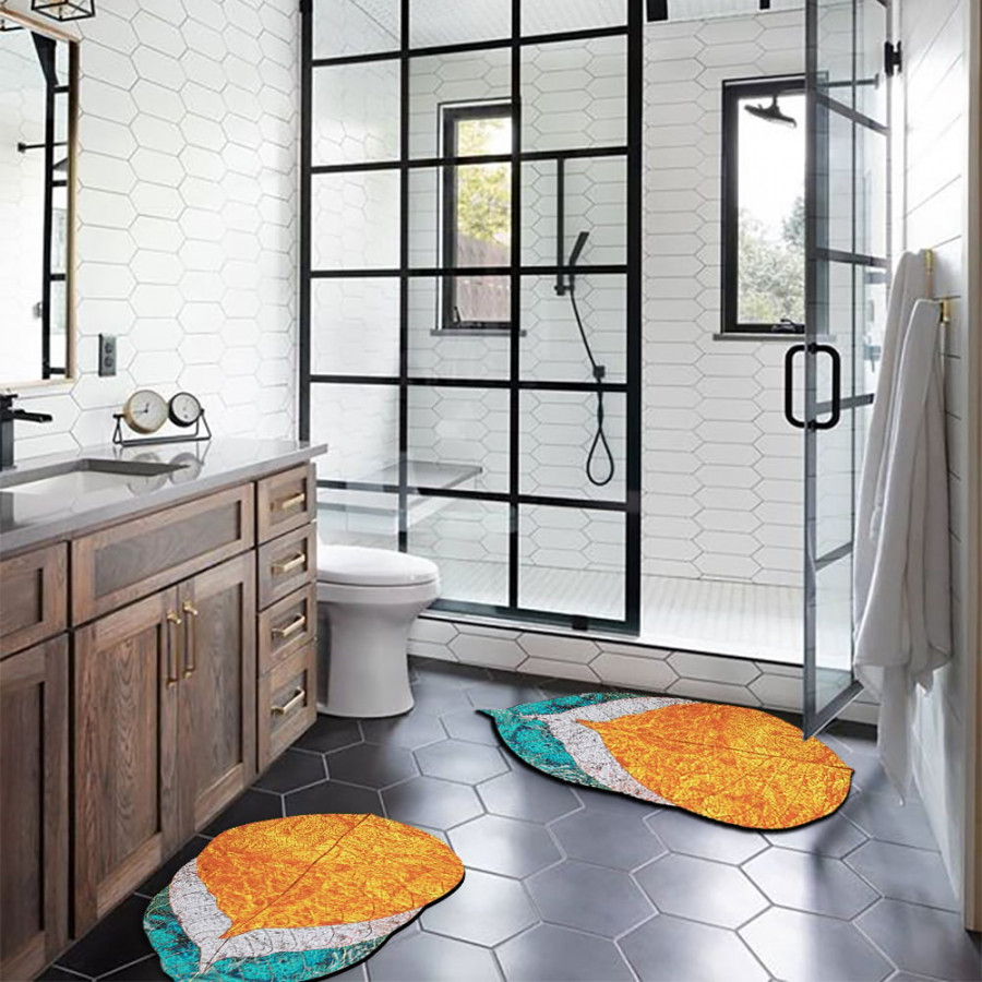 HMR - 2 PCS Creative Novely Colorful Bath Diatom Mud Mat Water-Absorbent Non-slip Rug Set
