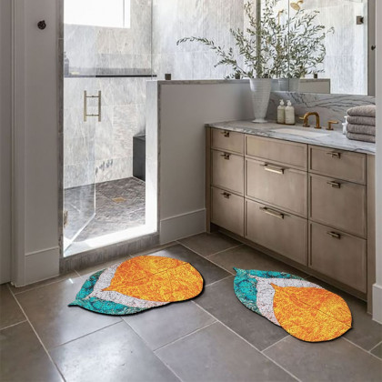 HMR - 2 PCS Creative Novely Colorful Bath Diatom Mud Mat Water-Absorbent Non-slip Rug Set