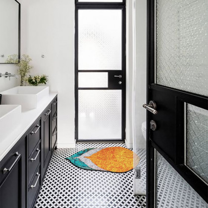 HMR - 2 PCS Creative Novely Colorful Bath Diatom Mud Mat Water-Absorbent Non-slip Rug Set