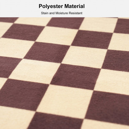 HMR - Morden Luxury Polyester Half Round Plaid Non-slip Entryway Rug 3' x 4'