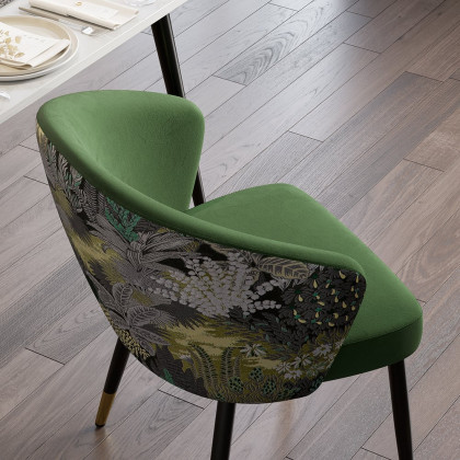 HMR Modern Dining Chairs with Velvet Upholstery - Green, 4-Pieces