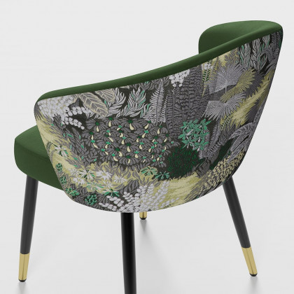 HMR Modern Dining Chairs with Velvet Upholstery - Green, 4-Pieces