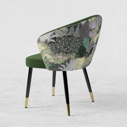 HMR Modern Dining Chairs with Velvet Upholstery - Green, 4-Pieces