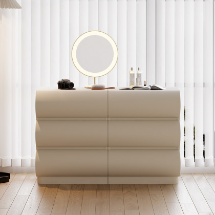 HMR - Humply White Leather Wingback King Bed Frame