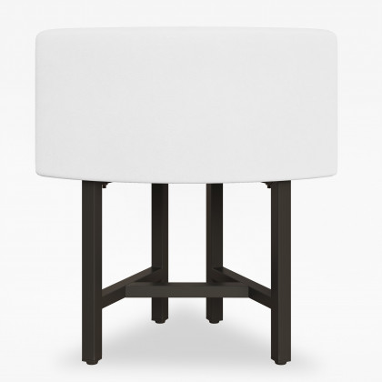 HMR Dining Set 39.4" Modern Round Wood Dining Table with 4 Chairs - White