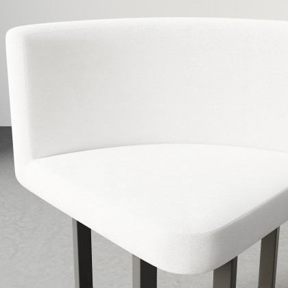 HMR Dining Set 39.4" Modern Round Wood Dining Table with 4 Chairs - White