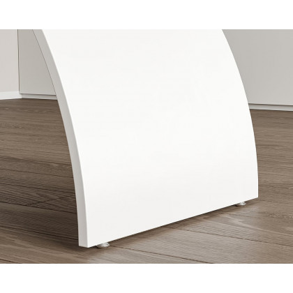 HMR Modern Rectangular Writing Desk & Office Desk Chair Set High Back - White, 70.9"L x 31.5"W x 29.5"H