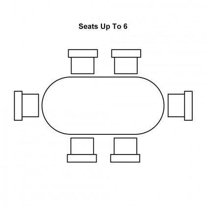 HMR Tintica Series Japandi Style Oval Wood Dining Table - Whitewash, 70.9" (Seats 4-6 People)
