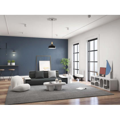 HMR - 81" Doart Modern Dark Gray Upholstered Armless 3-Seater Sofa Cotton Linen with Pillows