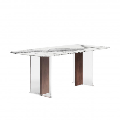 HMR - 78.7" Modern Rectangle Sintered Stone Dining Table Seats 4-6 People