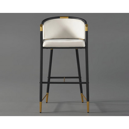 HMR Craines Series Modern Velvet Upholstered Bar Stools - Beige