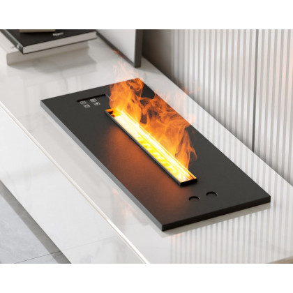 HMR Sintered Stone Electric Fireplace Humidifier TV Stand - White, 87"