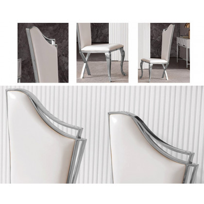 HMR - Affordable Luxury Modern Dining Chairs with PU Leather Upholstery Set of 2
