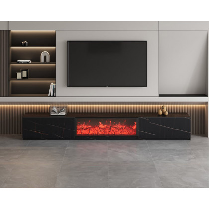 HMR - Electric Fireplace TV Stand with 2 Drawers