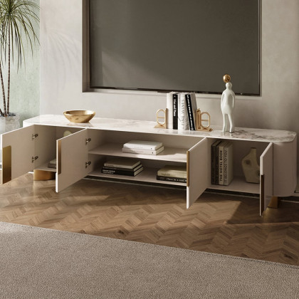 HMR - Artus Sintered Stone TV Stand & Coffee Table Set