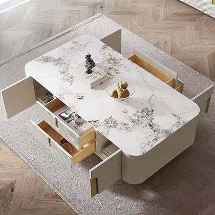 HMR - Artus Sintered Stone TV Stand & Coffee Table Set