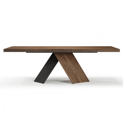 HMR Farmhouse Extendable Wood Dining Table - Walnut, 79"-94" (seats 6-10)