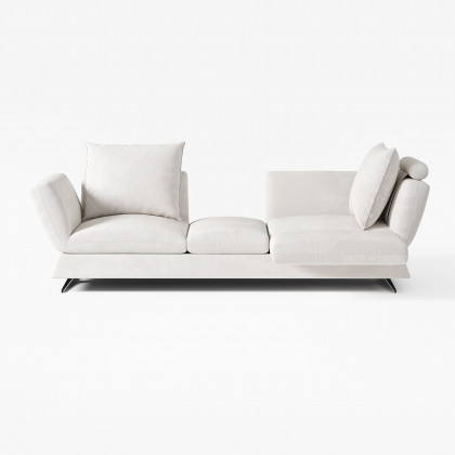 HMR - 84" Linen Convertible 2-Seater Sleeper Sofa