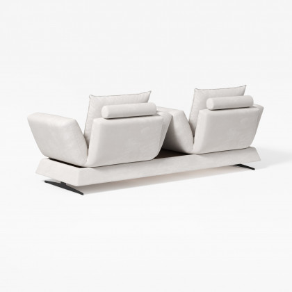 HMR - 84" Linen Convertible 2-Seater Sleeper Sofa