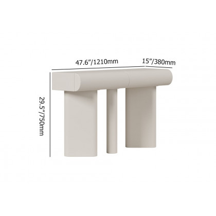 HMR - Humply 48" Modern Faux Leather Console Table with Storage Entryway Table
