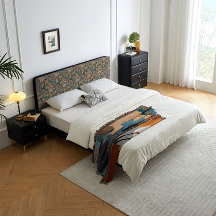HMR - Vintage Queen Jacquard Upholstered Headboard Pillow